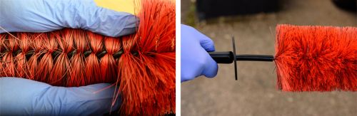 Click Here To Enlarge This Photo Of SMART VALETING UK Professional Red & Black Alloy Wheel Brush